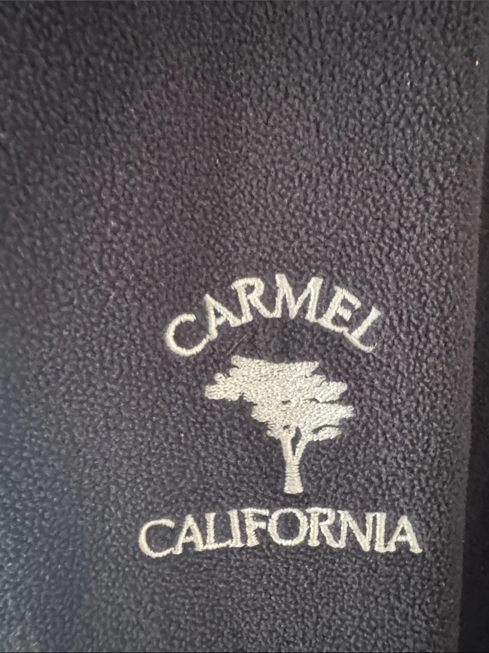 Carmel California - black fleece Full-Zip Jacket. Large.